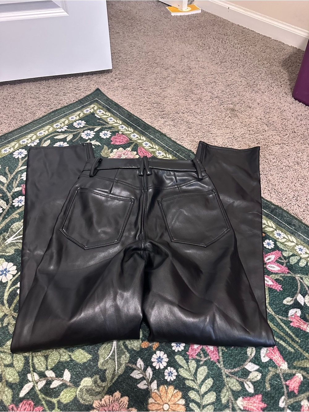 Good American Black Faux Leather Jeans - Picture 3 of 3